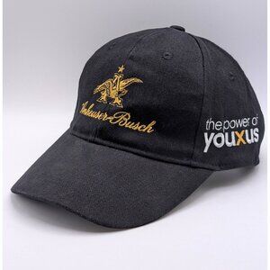 Anheuser Busch Power of YouXus Cap Adjustable Baseball Hat Black Strap Back